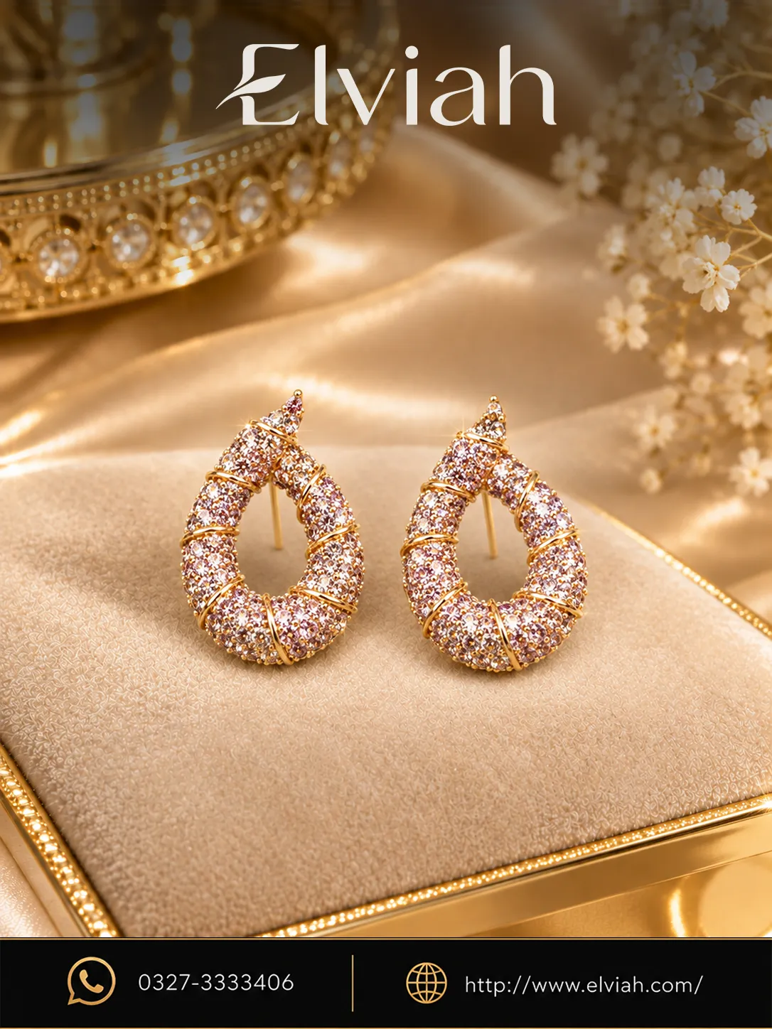 Rose Quartz Teardrop Earrings (1) Pink Rose Quartz Style Teardrop Earrings