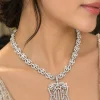 Royal Silver Filigree Pendant Necklace (6)