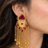 Ruby Fringe Statement Earrings (6)