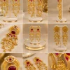 Ruby Pearl Jhumka Chain Earrings (2)