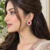 Ruby Petal Frame Earrings (3)