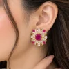 Ruby Petal Frame Earrings (5)