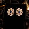 Sapphire Blossom Stud Earrings (1)