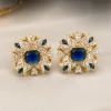 Sapphire Garden Crest Earrings (1)