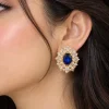 Sapphire Imperial Halo Earrings (5)