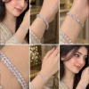 Silver Laurel Leaf Tennis Bracelet (5)