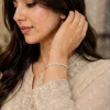 Silver Petal Line Bracelet (4)